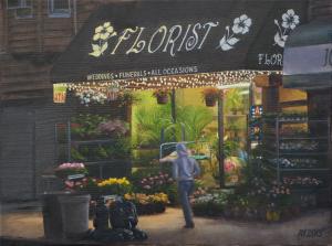 The Painting Florist By Alex Vishnevsky At The Annual Bucks Fever Art Exhibition